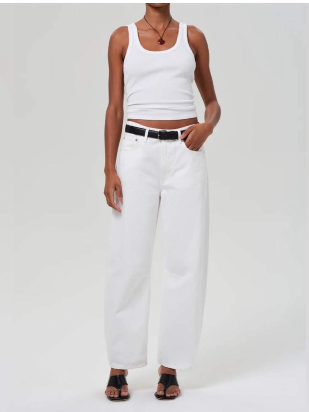 NWT Citizens Of Humanity Jeans Miro Relaxed Barrel Leg in Soft White - Picture 3 of 14
